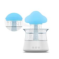 Relax Humidificador difusor de lluvia, máquina de aromaterapia con gotas de lluvia, humidificación por atomización ultrasónica, lámpara decoracion RGB